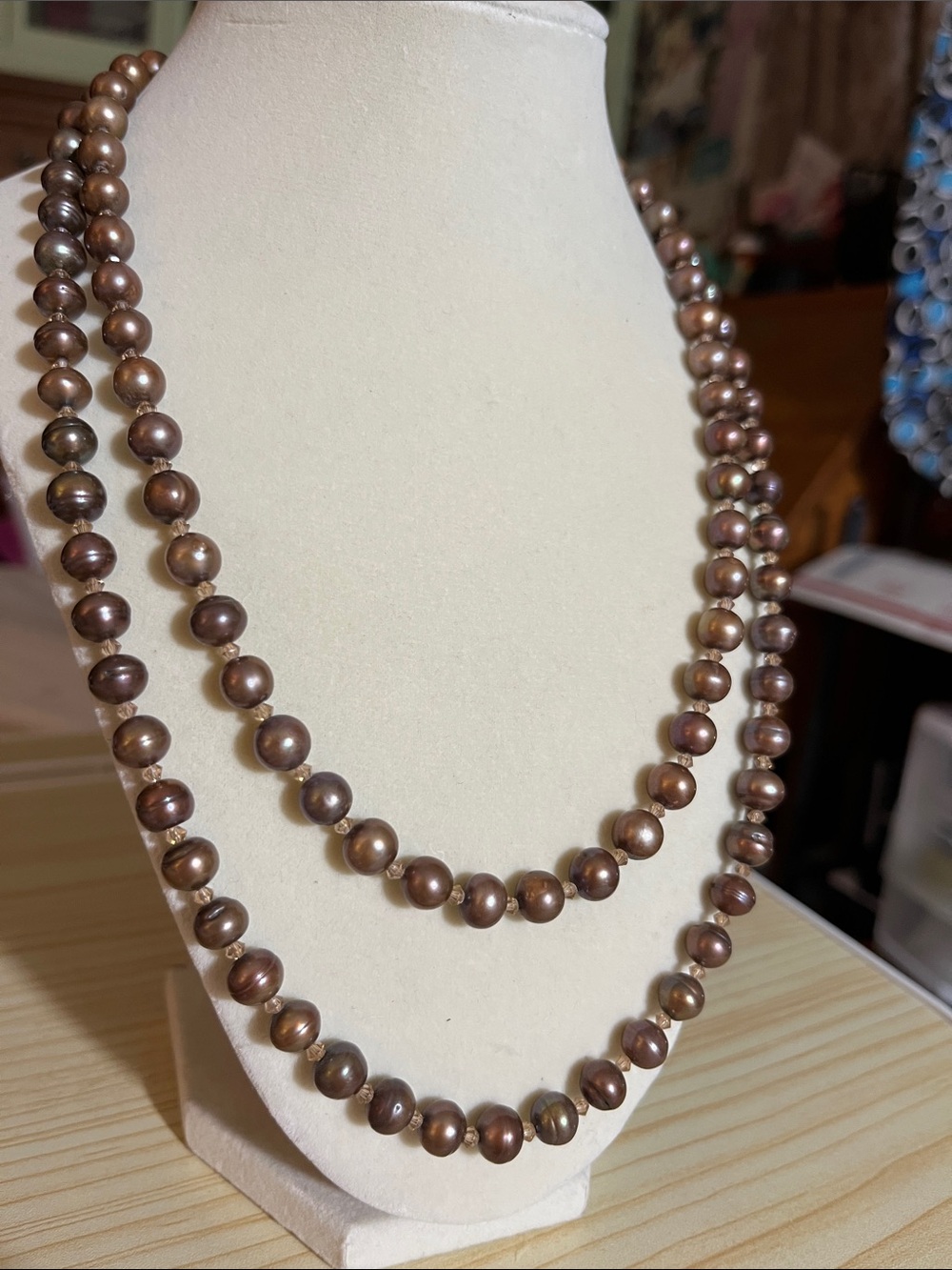 Exquisite, exotic caramel colored fresh water pearls. Real Pearls